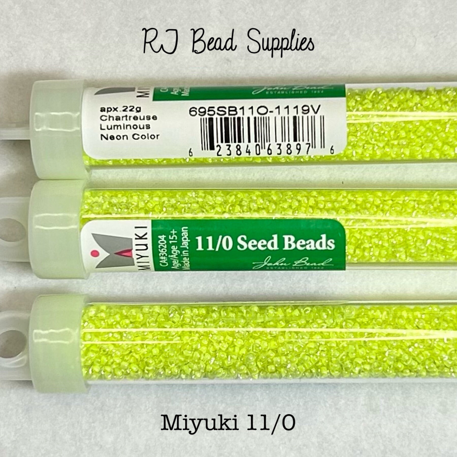 11-1119, Miyuki 22g Luminous Limeade 11-1119, Miyuki 22g Luminous Limeade