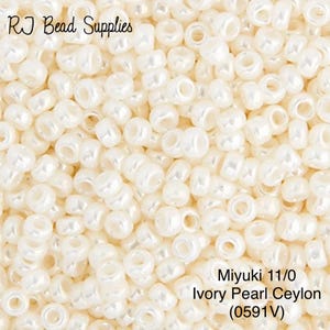 11-591, Miyuki 22g Ivory Pearl Ceylon 11-591, Miyuki 22g Ivory Pearl Ceylon