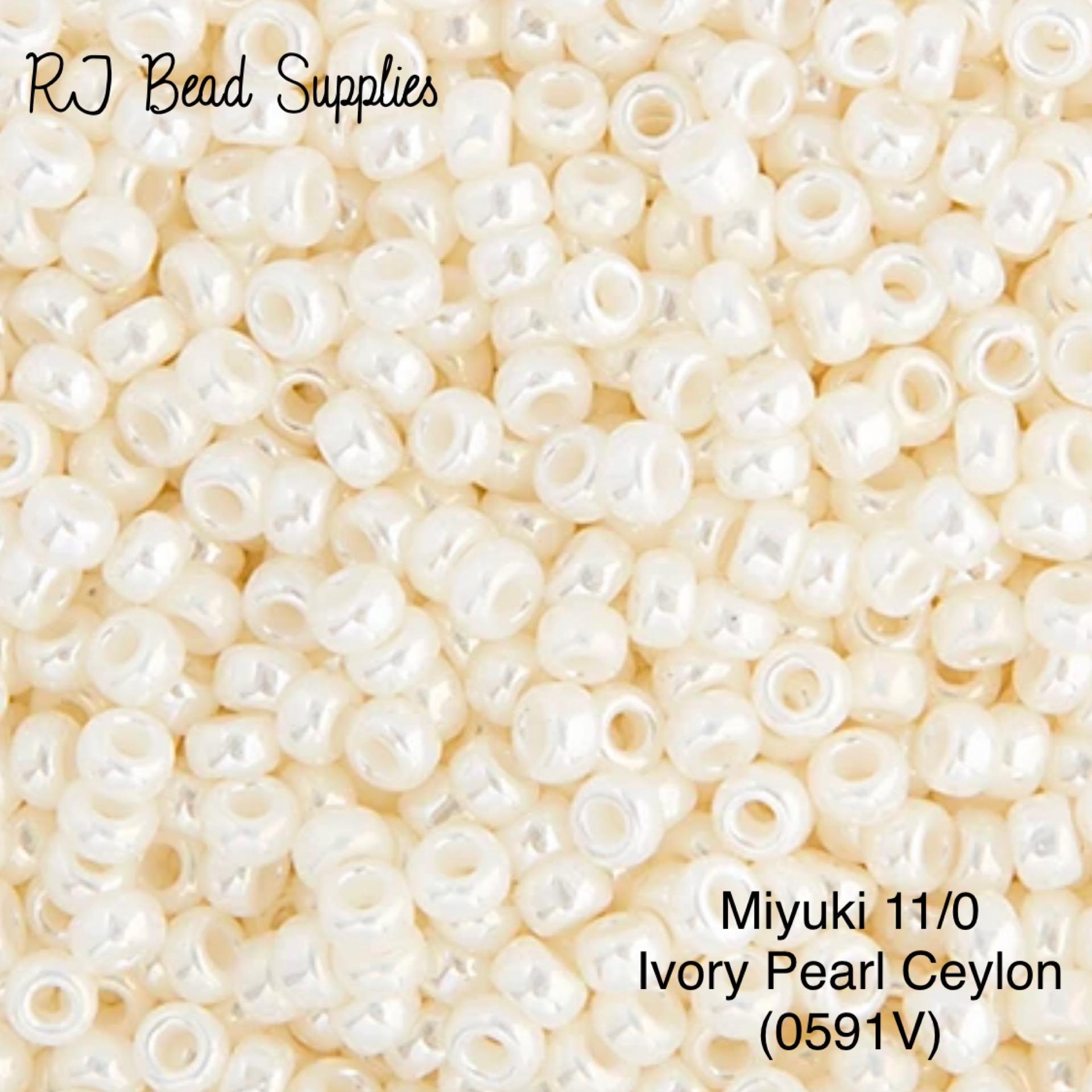 11-591, Miyuki 22g Ivory Pearl Ceylon 11-591, Miyuki 22g Ivory Pearl Ceylon