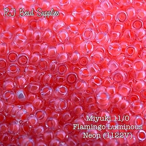 11-1122, Miyuki 22g Luminous Flamingo 11-1122, Miyuki 22g Luminous Flamingo