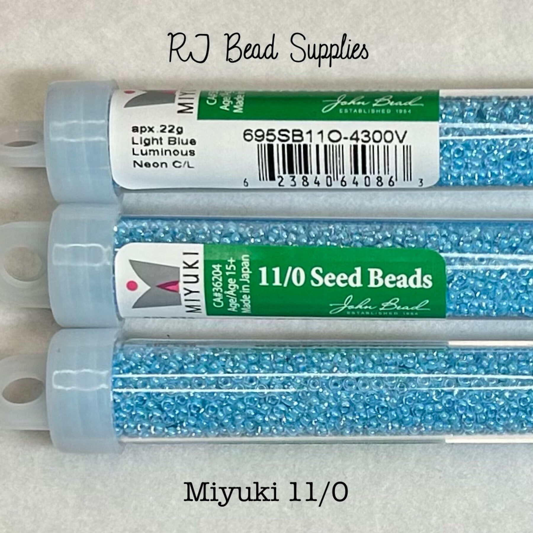 11-4300, Miyuki 22g Luminous Ocean Blue 11-4300, Miyuki 22g Luminous Ocean Blue