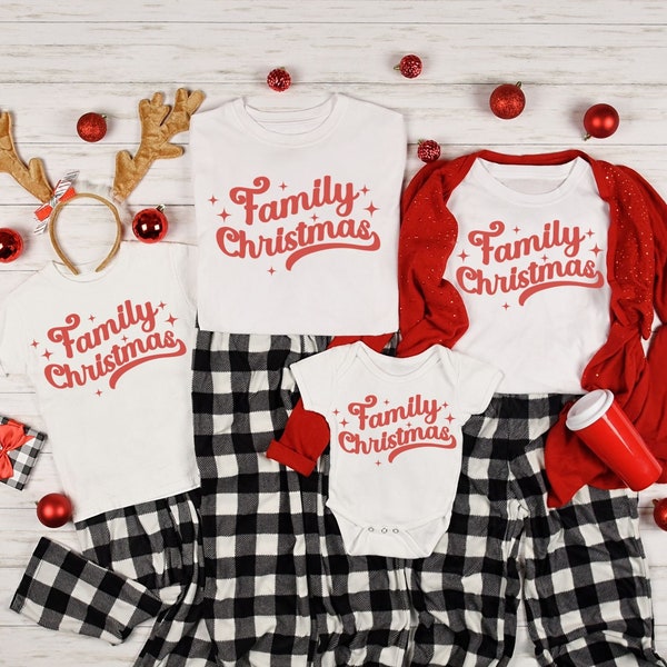 Assorted family Christmas shirts, Christmas shirts, personalized family shirts, family photoshoot shirts, personalized Christmas gifts