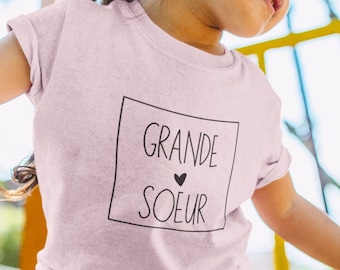 T-Shirt Annonce, Future Grande Soeur, T-Shirt Grande Soeur, Annonce Bébé, Grande Soeur, Annonce Grossesse Famille, Annonce Grossesse