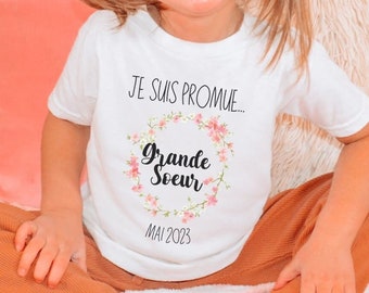 T-Shirt Annonce, Future Grande Soeur, T-Shirt Grande Soeur, Annonce Bébé, Grande Soeur, Annonce Grossesse Famille, Annonce Grossesse