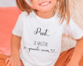 T-Shirt Annonce, Future Grande Soeur, T-Shirt Grande Soeur, Annonce Bébé, Grande Soeur, Annonce Grossesse Famille, Annonce Grossesse