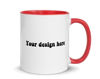 Custom Coloured Handle Mug, Custom Printed High Gloss Mug, Personalised Photo Mug, Logo Mug, Personalized Brand Mug, Personalized Gift