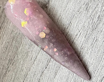 Iced Velvet Chai Thermo Dip Pulver für die Nägel • Farbwechsel Glitzer Dip Pulver • Mauve Taupe bis Altrosa Ombre • Glitzer Acryl
