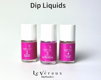 Leveraux Dip Liquid Set: Base, Activator & Top Coat