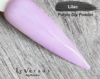 Lilas - Dip Powder mauve, ongles violet pastel, manucure printanière