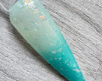 Emerald Whisper - Thermal Dip | Color Changing Nail, Glitter Acrylic Powder