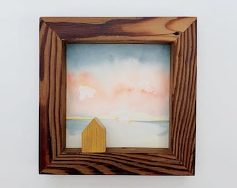 Framed house illustration - Beach
