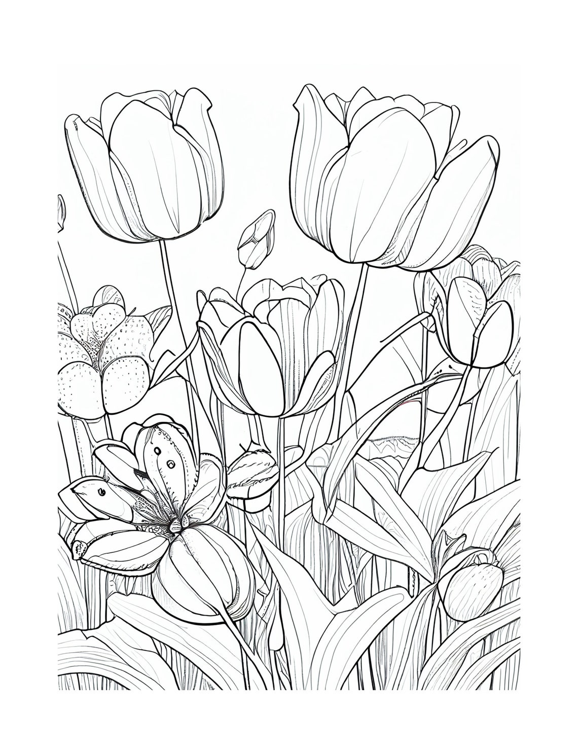 Over 100 Flowers Coloring Book Pages. Printable PDF Downloads. for
