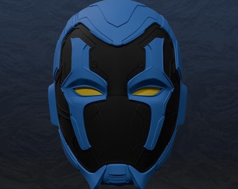 3D Printed Blue Beetle Cosplay Helmet - DC Comics Mask