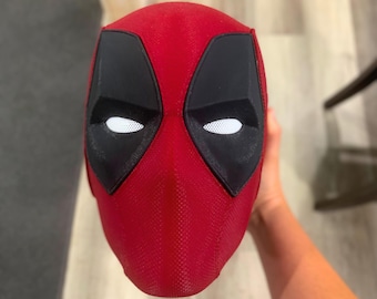 Máscara de Deadpool impresa en 3D para cosplay, casco de Comic Con