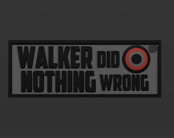 John Walker Did Nothing Wrong Keychain: 3D Printed US Agent Shield