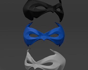 3D Printed Robin Nightwing Mask, Cosplay Costume