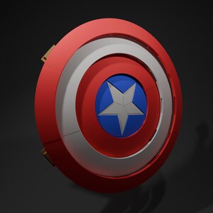 MCU Captain America Shield Cosplay Replica - Avengers Movie Prop, Red White Blue Hero Shield for Costume image 2