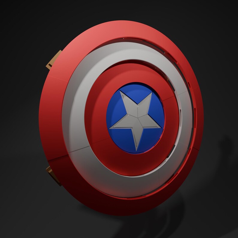 MCU Captain America Shield Cosplay Replica - Avengers Movie Prop, Red White Blue Hero Shield for Costume image 2