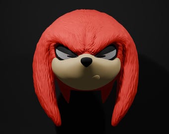 Kid&#39;s Knuckles Helmet, Knuckles Cosplay, Sonic the Hedgehog, Sonic the Hedgehog Gift, Sonic Fans, Sonic Cosplay, Sonic Costume