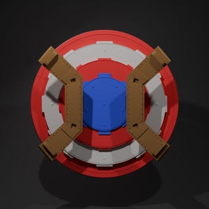 MCU Captain America Shield Cosplay Replica - Avengers Movie Prop, Red White Blue Hero Shield for Costume image 4