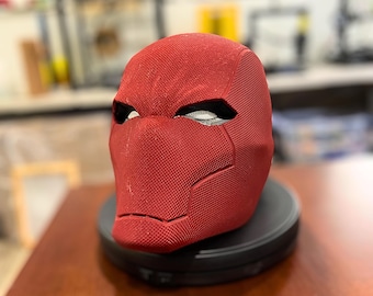 3D Printed Red Hood Cosplay Helmet, Comic Book Cosplay Prop, Red Hood Helmet, Detailed 3D Printed Helmets, Perfect Christmas Gift
