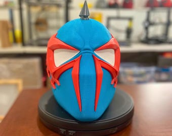 3D Printed Spider-Punk 2099 Cosplay Mask: Spiderverse Helmet