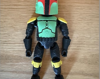 Articulating Boba Fett Figure: 3D Printed Star Wars Toy