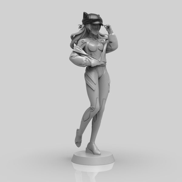 A265 - Conception du personnage d'anime, statue du personnage d'Asuka Evangelion, fichier de téléchargement d'impression de conception de modèle 3D