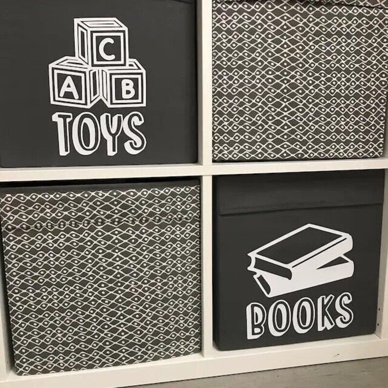 IKEA DRONA KALLAX Stickers Labels Toy Box Decals Etsy