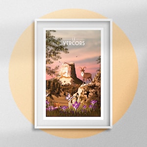 Vercors France Poster - &quot;The Limestone Citadel&quot; Poster - Regional Natural Park