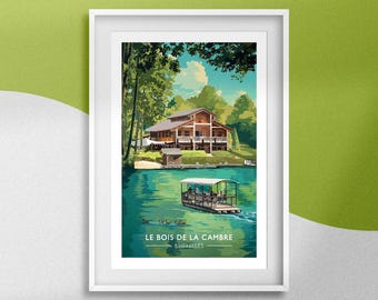Bois de la Cambre Brussels Poster – Retro Travel Poster, Belgium, Vintage Wall Decor, Gift Idea