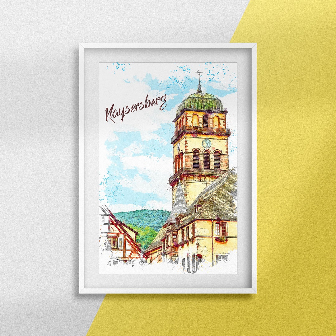 Poster Kaysersberg France Alsace Print Poster the Emperor's Mountain ...