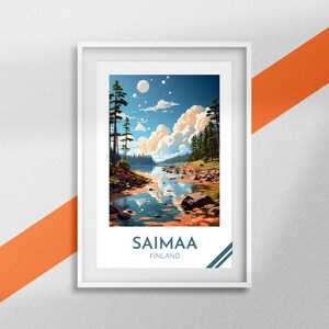 Saimaa Poster Finland Lake Poster Saimaa Frame Natural Landscape Travel Souvenir Finland Saimaa Print Finland Gift Idea Decoration