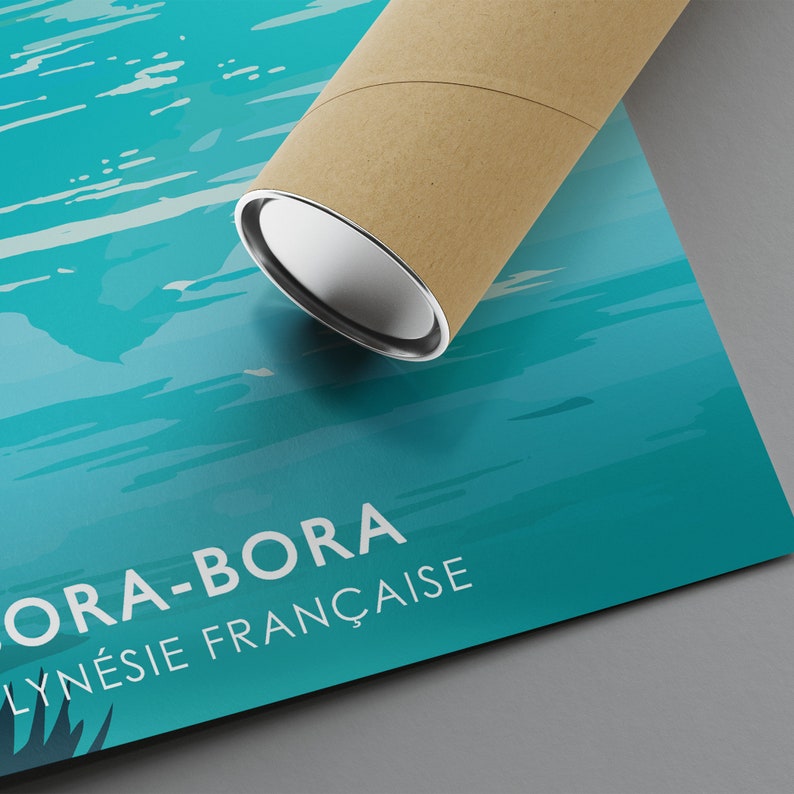 Poster de voyage Bora Bora Bora Polynésie française encadrée Cadeau Polynésie française Poster de voyage Bora Bora Bora Polynésie française encadrée Cadeau Polynésie française