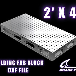 溶接加工テーブルブロック 2'x4' DXF ファイル