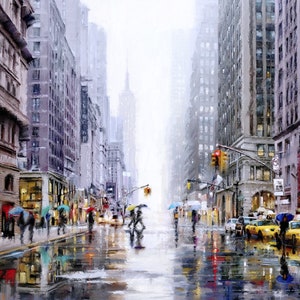 Richard Macneil /New York 5th Avenue  New HD Print On Canvas   Ready to Hang Canvas Print Gift Home Decor Wall Painting