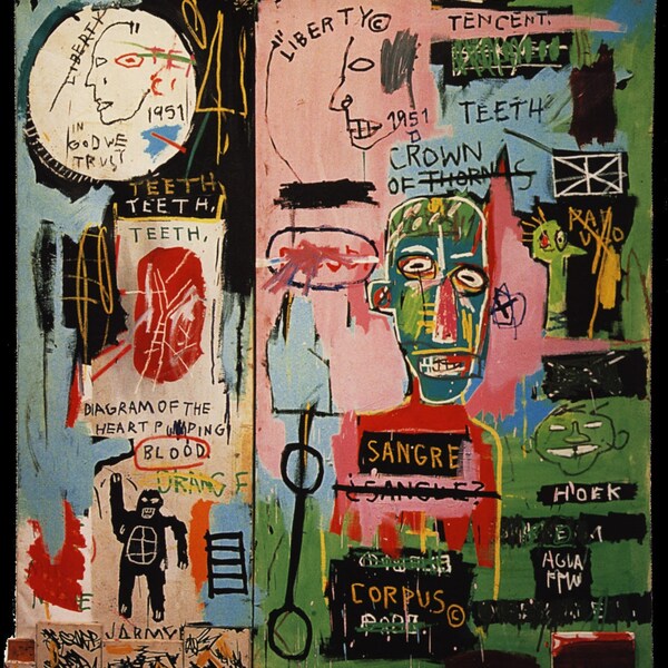 Jean Michel Basquiat en italien nouvelle impression HD sur toile prête à accrocher toile impression cadeau décor à la maison peinture murale