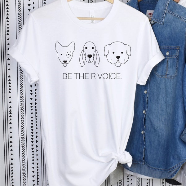 Animal Rescue Shirt | Wees hun stem | Pleeghond | Dog Rescue | Asielhond | Saving Animals Shirt | Cadeau voor dierenliefhebber | Dierenasiel
