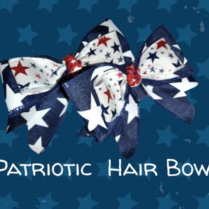 Patriotic Hair Bows,american flag bow, patriotic hair bow, 4th of july bow,  usa hair clip,Toddler hair clip, handmade bow , july 4 bow,