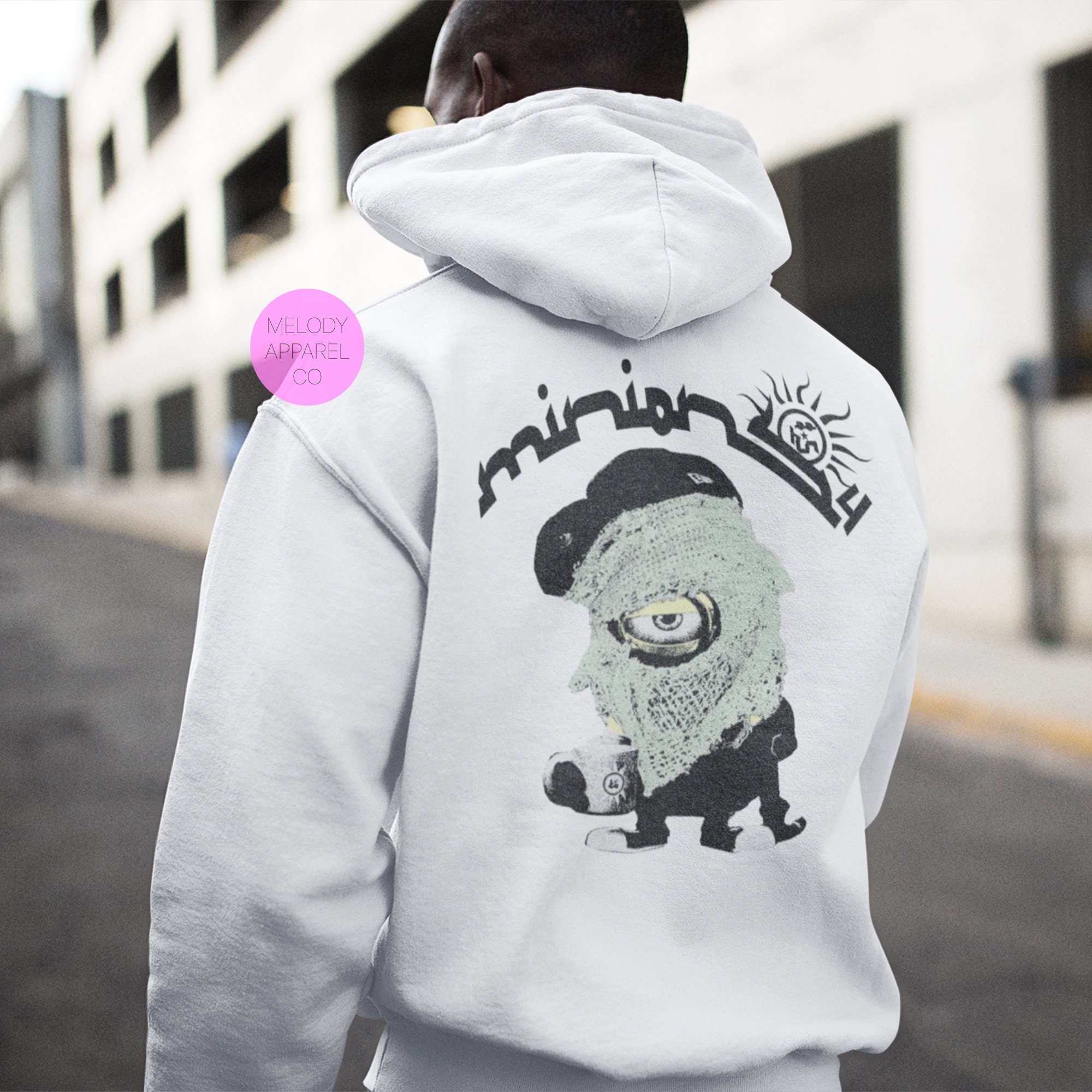 xL ☆ wasted youth x minions hoodie