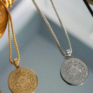 7 Erz Engel Halskette, Erz Engel Michael Halskette, Halskette für Männer Frauen, Mächtiges Schutz Amulett 7 Erzengel Glück Glück Heilung