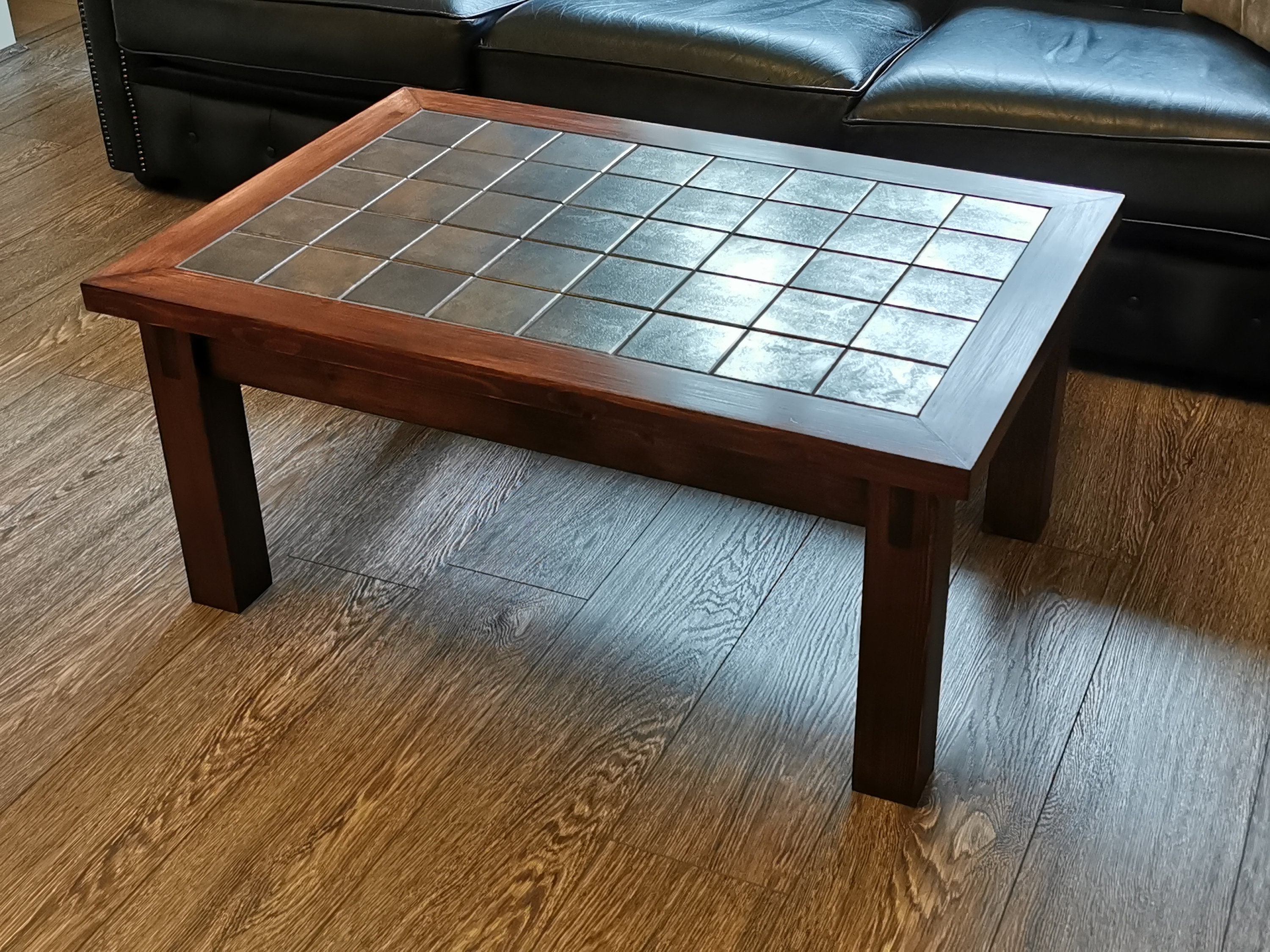 Solid Wood Ceramic Tiled Coffee Table - Etsy