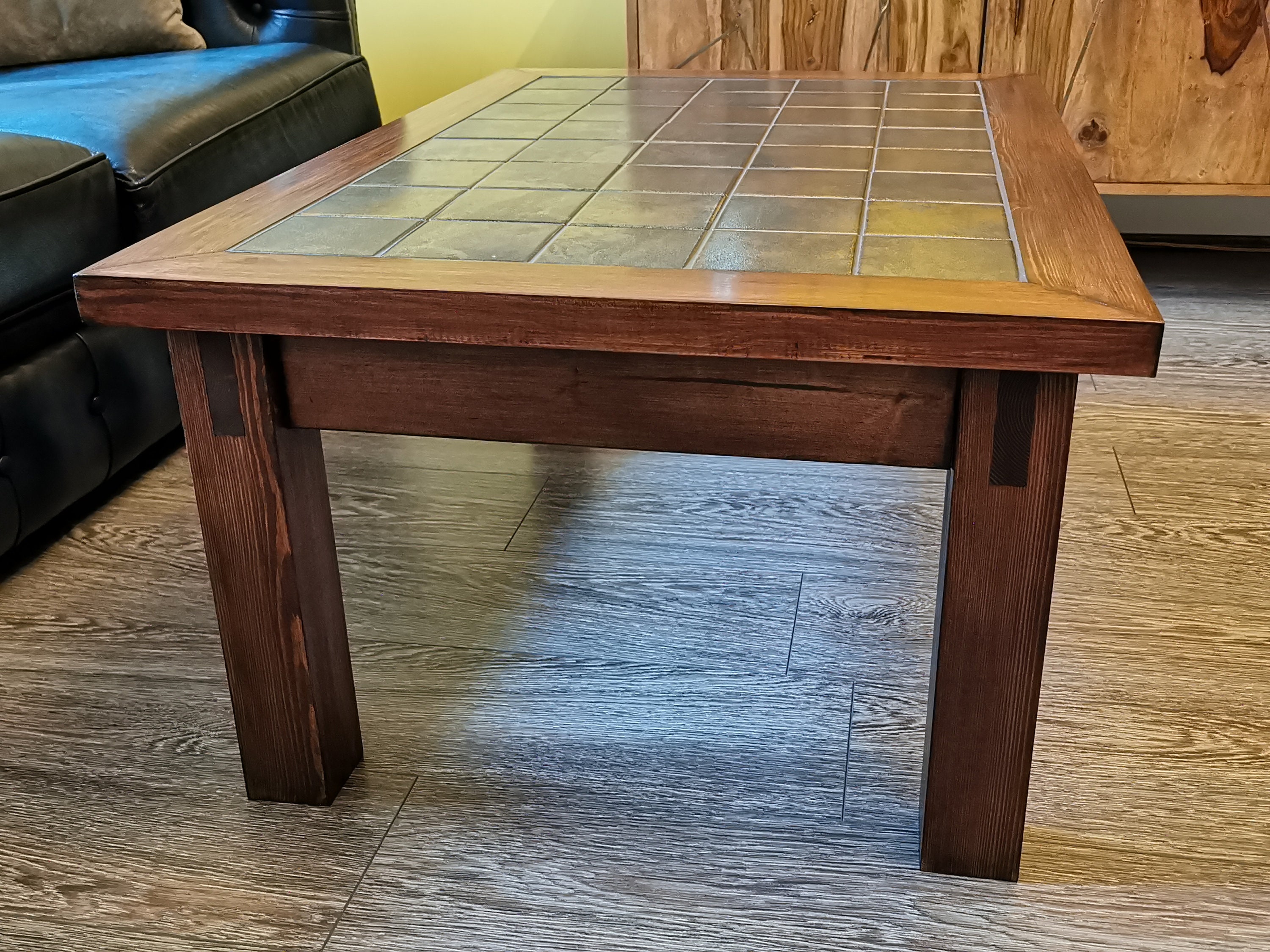 Solid Wood Ceramic Tiled Coffee Table - Etsy