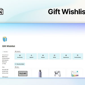 Gift Wishlist (Notion template)