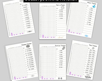 2026 Bullet Journal Trackers | Yearly Trackers Bundle | (Digital Download) | PRINTABLE Journal Page | Monthly Tracker