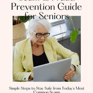 Scam Prevention Guide for Seniors | Fraud Protection Printable | Elder Safety Workbook | Protect Aging Parents PDF Digital Download