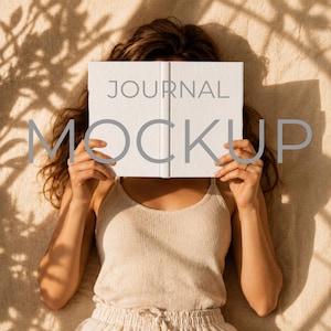 Front and Back Hardcover Journal Mockup Template | Printify Ruled Line Journal Matte | Full wraparound print Journal Mock up |
