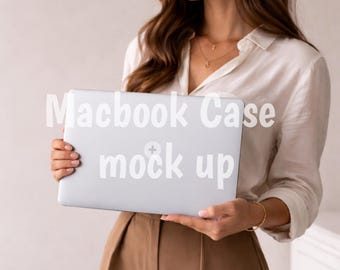 Mockup MacBook-hoes | Mockup voor laptopbeschermhoes voor print on demand | Ontwerp laptopskin | Mac-bookcasemodel voor digitale producten