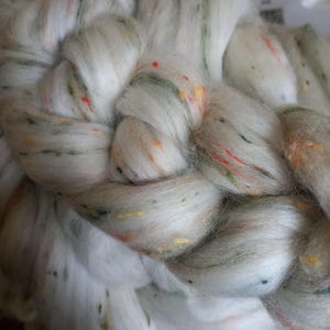 Combed top blend, Polwarth/wool, tweed