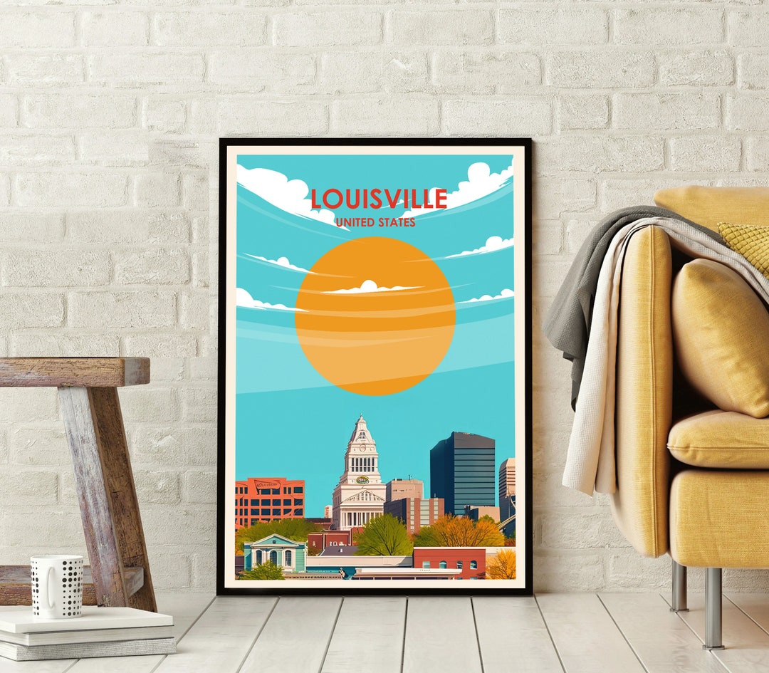 Louisville Kentucky Poster, Louisville Print, Illustration Art Print